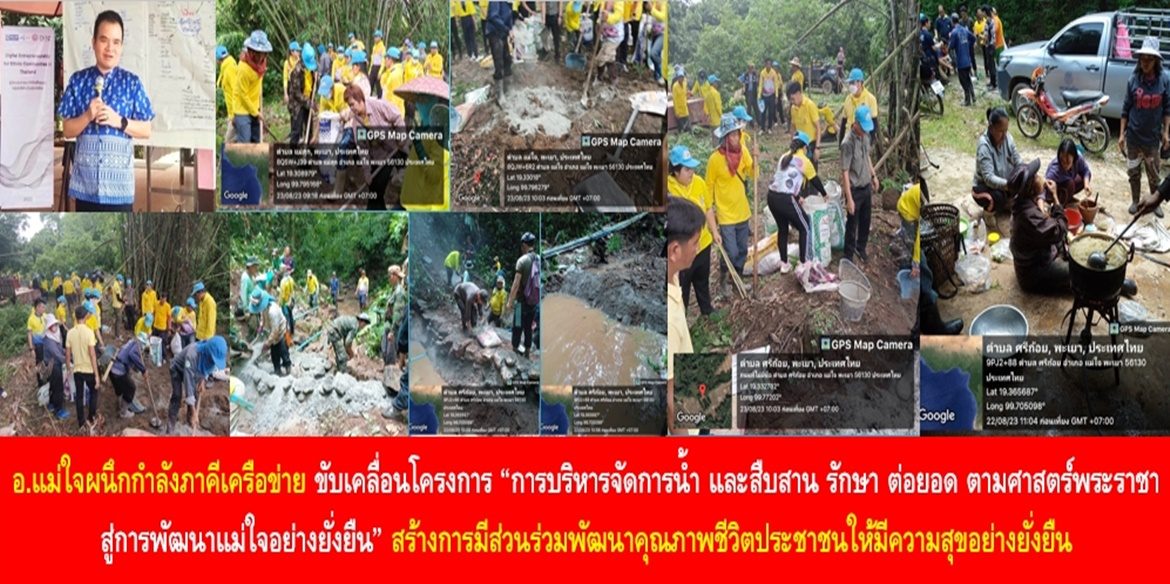 อำเภอแม่ใจผนึกกำลังภาคีเครือข่าย ขับเคลื่อนโครงการ “การบริหารจัดการน้ำ และสืบสาน รักษา ต่อยอด ตามศาสตร์พระราชา สู่การพัฒนาแม่ใจอย่างยั่งยืน” สร้างการมีส่วนร่วมพัฒนาคุณภาพชีวิตประชาชนให้มีความสุขอย่างยั่งยืน